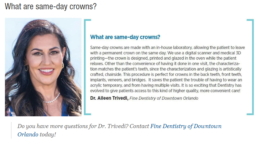 Downtown Orlando Dentist Magazine