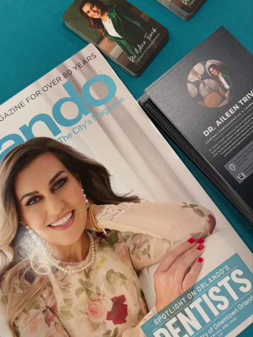 Dr. Aileen Trivedi, a cosmetic and implant dentist at Fine Dentistry of Downtown Orlando.